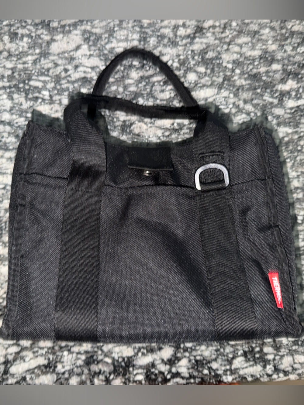 Thermos Black Men's Messenger Bag with D-Ring Accent